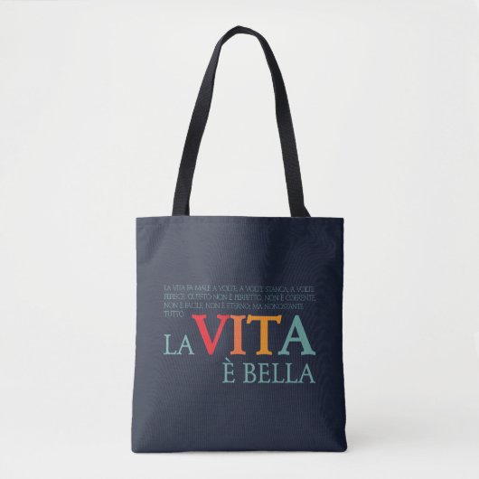 La vita è bella トートバッグ (正面)