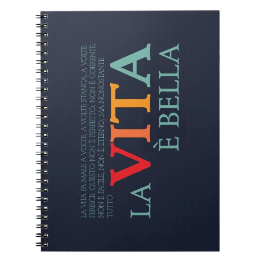La vita è bella ノートブック (正面)