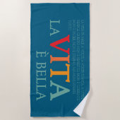 La vita è bella ビーチタオル (正面)