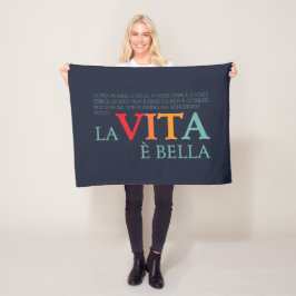 La vita è bella フリースブランケット