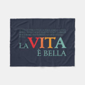 La vita è bella フリースブランケット (正面(横))