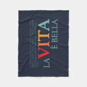 La vita è bella フリースブランケット (正面)