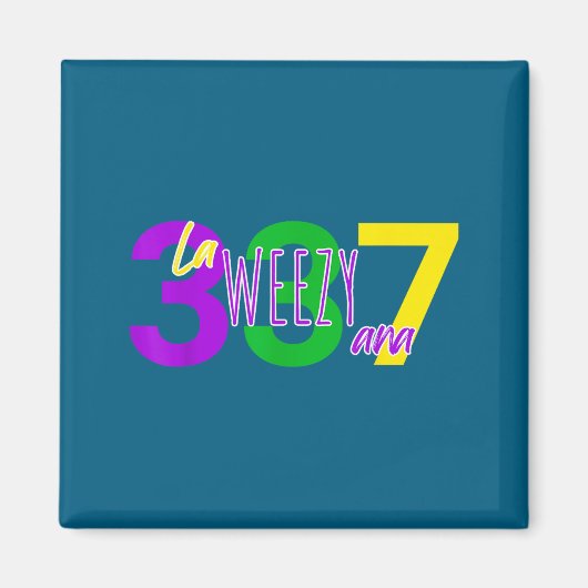 La Weezy Ana Louisiana Mardi Gras 337 New Orleans マグネット (正面)