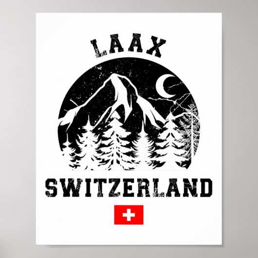 Laax Switzerland Ski Resort Alps Alpine Skiing Swi ポスター (正面)