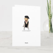 Labを使用したカおもしろいスタマフランスのイズ可能な誕生日 カード (裏面)