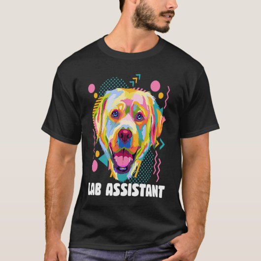 Lab Assistant Labrador Retriever  Dog Breed Humor Tシャツ (正面)