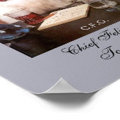 Lab Cat CFOまおもしろいたはChief Feline Officer写真 ポスター (角)