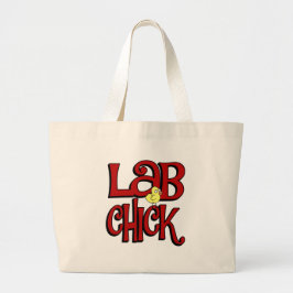 LAB CHICK - LABORATORY GIRL SLANG / UMOR ラージトートバッグ