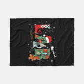 Lab Christmas Laboratory Technician Science Xmas S フリースブランケット (正面(横))