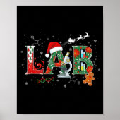 Lab Christmas Laboratory Technician Science Xmas S ポスター (正面)