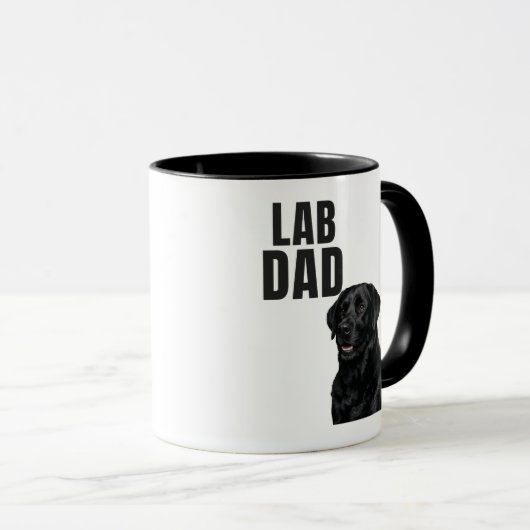 Lab Dad Black Labrador Coffee マグカップ (正面右)
