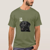 Lab Dad Black Labrador Dog Tシャツ (正面)