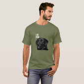 Lab Dad Black Labrador Dog Tシャツ (正面フル)