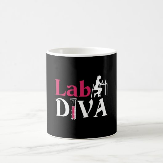 Lab Diva Lab Tech Chemist Laboratory Technician コーヒーマグカップ (中央)