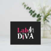 Lab Diva Lab Tech Chemist Laboratory Technician ポストカード (スタンド正面)
