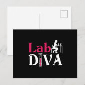 Lab Diva Lab Tech Chemist Laboratory Technician ポストカード (正面/裏面)