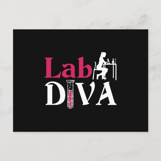 Lab Diva Lab Tech Chemist Laboratory Technician ポストカード (正面)
