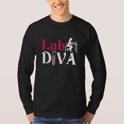 Lab Diva Lab Tech Chemist Laboratory Technician Tシャツ (正面)