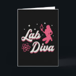 Lab Diva Laboratory Technient Science Lab Tech カード<br><div class="desc">研究室とおもしろい科学の仕事を愛する女性と男性のためのラボ技術者デザイン。自分がラボテックであることを示しなさい。研究室の動機は、引用文ラボDivaである。</div>