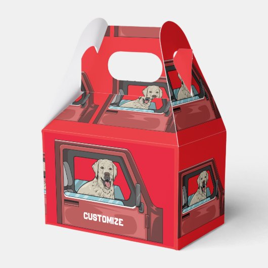 Lab Dog Riding Shotgun Thunder_Cove フェイバーボックス (正面サイド)