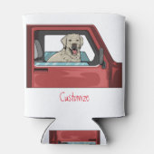 Lab Dog Riding Shotgun Thunder_Cove 缶クーラー (裏面)