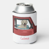 Lab Dog Riding Shotgun Thunder_Cove 缶クーラー (缶裏面)