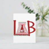 LAB FLASKロゴMT – 医療技術者 ポストカード (スタンド正面)