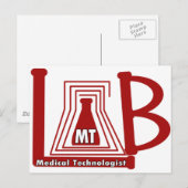 LAB FLASKロゴMT – 医療技術者 ポストカード (正面/裏面)