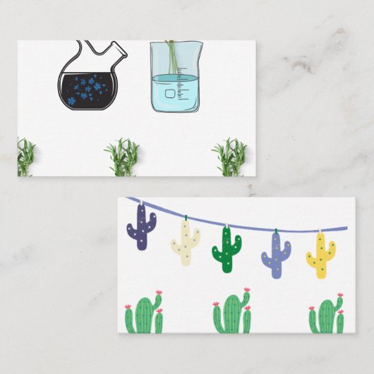 Lab Glassware and Flowers 2022 名刺 (正面/裏面)