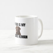 Lab is My Favorite Human Coffee Mug コーヒーマグカップ (正面右)
