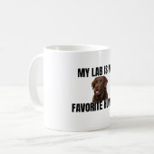 Lab is My Favorite Human Coffee Mug コーヒーマグカップ (正面左)