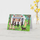 Lab Licksアイスクリームラブラドール カード (黄色い花)