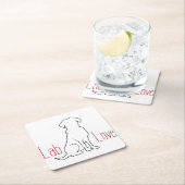 Lab Love Dogの概要 スクエアペーパーコースター (インサイチュ)