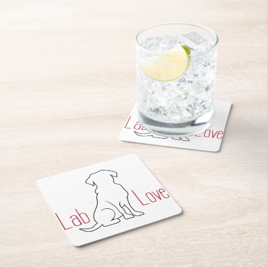 Lab Love Dogの概要 スクエアペーパーコースター (インサイチュ)