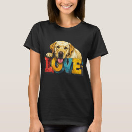 Lab Love Labrador Illustration | Dog Lover Graphic Tシャツ