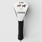 Lab Loverのすべての色のシルエット ゴルフヘッドカバー (正面)