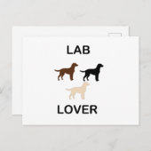 Lab Loverのすべての色のシルエット シーズンポストカード (正面/裏面)