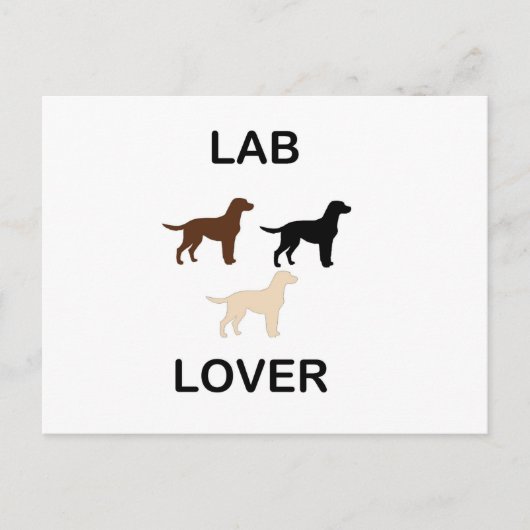 Lab Loverのすべての色のシルエット シーズンポストカード (正面)