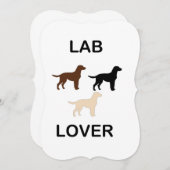 Lab Loverのすべての色のシルエット ノートカード (正面/裏面)