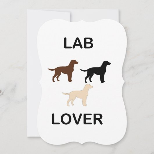 Lab Loverのすべての色のシルエット ノートカード (正面)