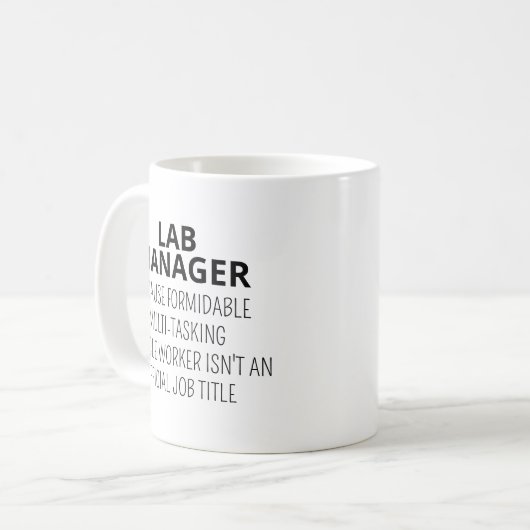 Lab Manager Mug, Lab Manager Gift, Funny Laborator コーヒーマグカップ (正面左)