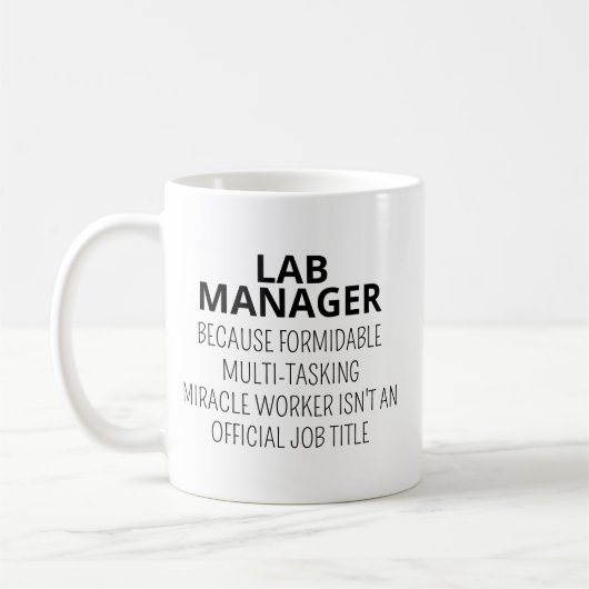 Lab Manager Mug, Lab Manager Gift, Funny Laborator コーヒーマグカップ (左)