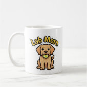 Lab Mom Labrador Retriever Cute Puppy Coffee Mug L コーヒーマグカップ (左)