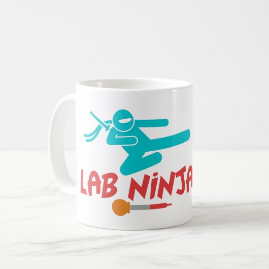 LAB NINJA - 医療検査技師 コーヒーマグ コーヒーマグカップ (正面左)