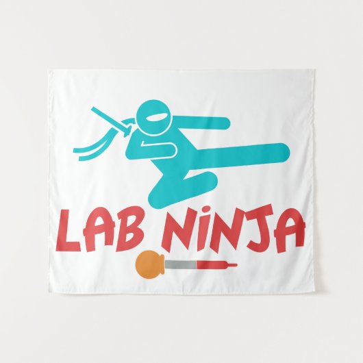 LAB NINJA - 医療検査技師 タペストリー (正面(横))