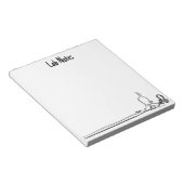 Lab Notes Whimsical Custom Black and White Notepad ノートパッド (アングル)