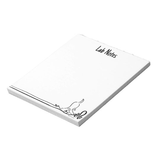 Lab Notes Whimsical Custom Black and White Notepad ノートパッド (回転)