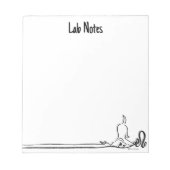 Lab Notes Whimsical Custom Black and White Notepad ノートパッド (正面)