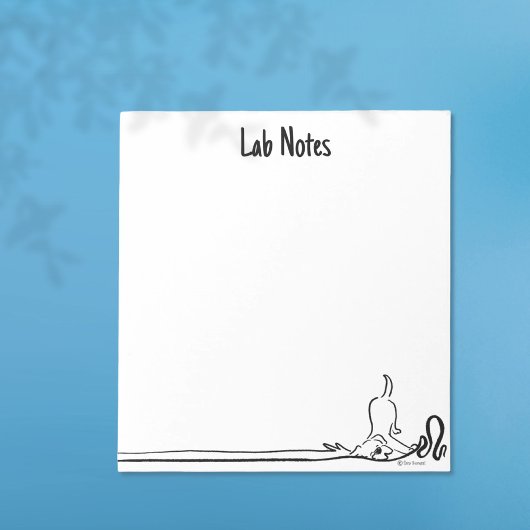Lab Notes Whimsical Custom Black and White Notepad ノートパッド