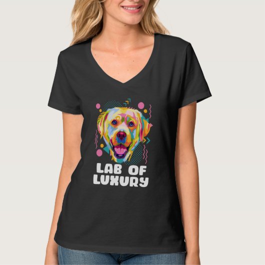 Lab of Luxury Labrador Retriever Dog Breed Humor Tシャツ (正面)